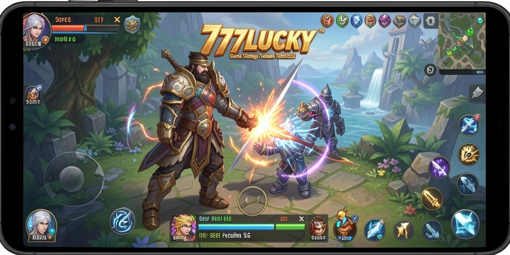 Tampilan gameplay yang intens dan strategis di 777LUCKY.