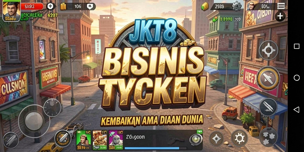 Tampilan menarik dari gameplay JKT8 yang seru dan mendidik.