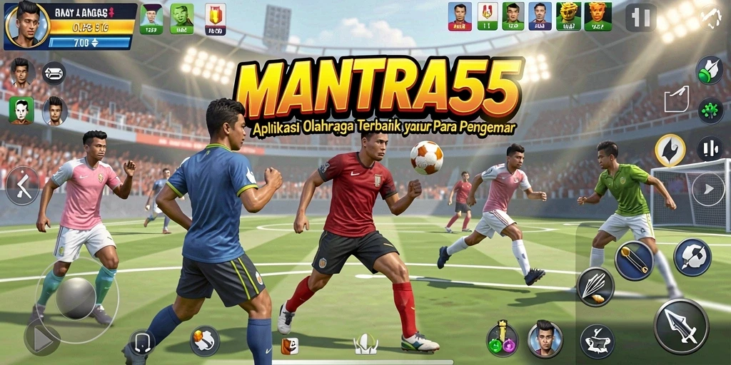 Tampilan gameplay menegangkan dari MANTRA55 dengan fitur olahraga interaktif.
