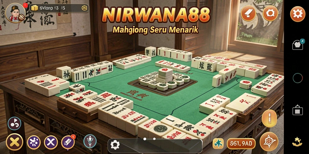Screenshot gameplay NIRWANA88 yang menampilkan tantangan Mahjong yang mendebarkan.
