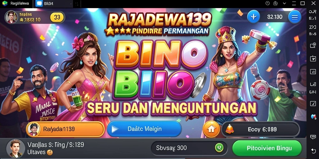 Tampilan menarik dari gameplay Bingo di RAJADEWA138.