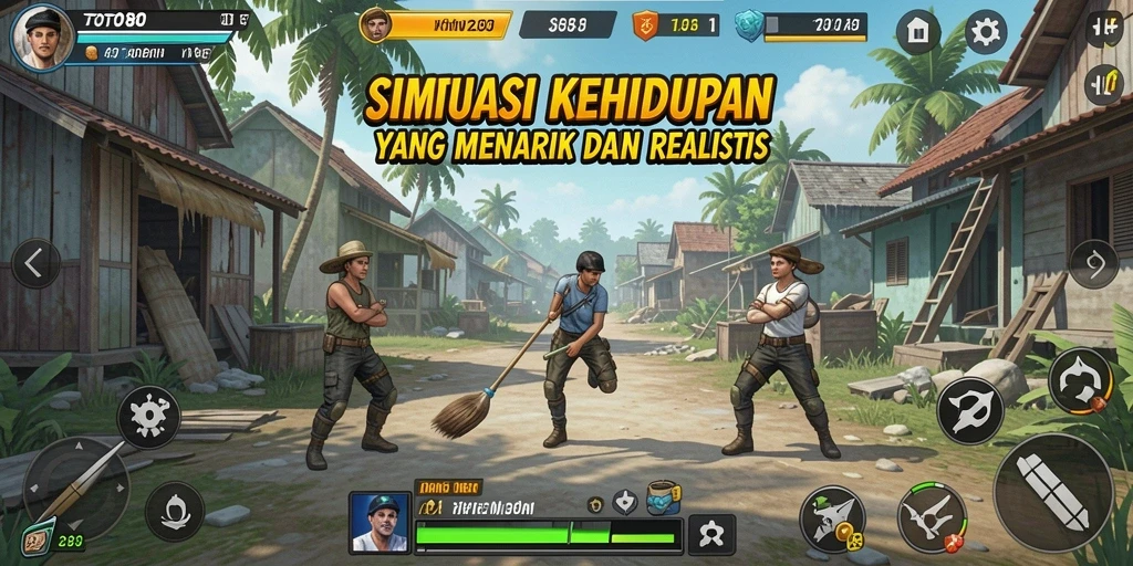 Screenshot TOTO80 menunjukkan pengalaman simulasi yang mendalam dan interaktif.